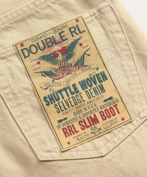 RRL(ダブル アール エル)の「スリム ブーツ クリーム セルビッジ ジーンズ(デニムパンツ・メンズ・ナチュラル・29/30/30/30/31/30/32/30/32/32/34/32)」の7枚目の写真