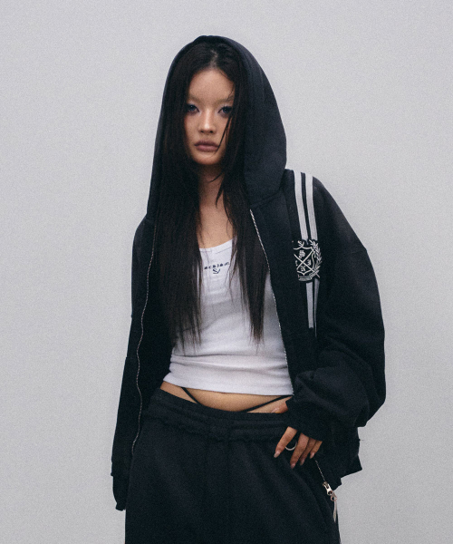 SCHISM INDUCING(スキズムインデューシング)の「LAUREL ZIP HOODIE BLACK(パーカー・レディース・その他・OS)」の8枚目の写真