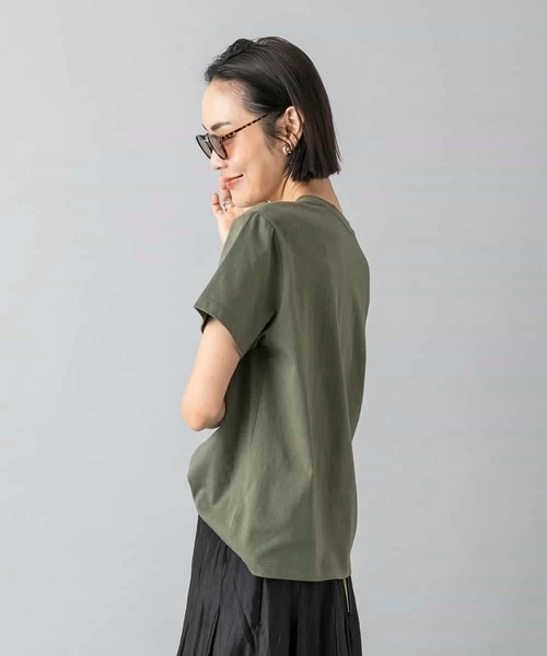 MICHEL KLEIN（ミッシェル・クラン）の「[大人気商品]フォトTシャツ WEB限定カラー（Tシャツ/カットソー・レディース・ホワイト/グレー/チャコールグレー/カーキ・40/38）」の18枚目の写真