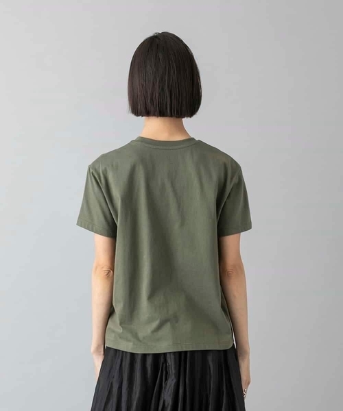MICHEL KLEIN（ミッシェル・クラン）の「[WEB限定カラー]フォトTシャツ（Tシャツ/カットソー・レディース・ホワイト/グレー/チャコールグレー/カーキ・40/38）」の13枚目の写真