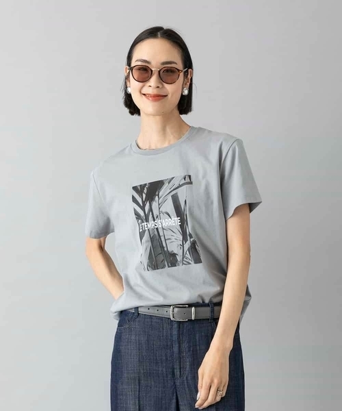 MICHEL KLEIN（ミッシェル・クラン）の「[大人気商品]フォトTシャツ WEB限定カラー（Tシャツ/カットソー・レディース・ホワイト/グレー/チャコールグレー/カーキ・40/38）」の7枚目の写真