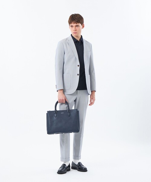 MACKINTOSH PHILOSOPHY（ﾏｯｷﾝﾄｯｼｭ ﾌｨﾛｿﾌｨｰ）の「トロッター ウルトラライトトラウザーズ【ドレスエクステンション】 サッカーストレッチ（その他パンツ・メンズ・ブルー系その他7/グレー系その他2/ネイビー・38/40）」の5枚目の写真