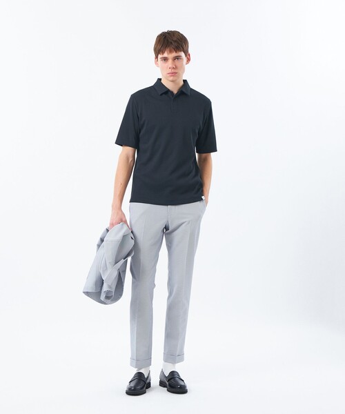 MACKINTOSH PHILOSOPHY（ﾏｯｷﾝﾄｯｼｭ ﾌｨﾛｿﾌｨｰ）の「トロッター ウルトラライトトラウザーズ【ドレスエクステンション】 サッカーストレッチ（その他パンツ・メンズ・ブルー系その他7/グレー系その他2/ネイビー・38/40）」の6枚目の写真