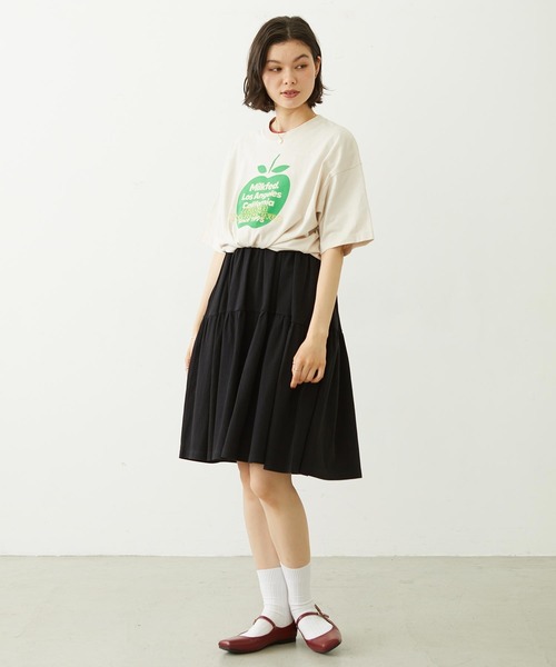 MILKFED.(ミルクフェド)の「APPLE EMBROIDERY S/S TEE(Tシャツ/カットソー・レディース・オフホワイト/ピンク/ブラック・L/M)」の17枚目の写真