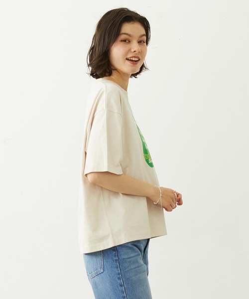 MILKFED.(ミルクフェド)の「APPLE EMBROIDERY S/S TEE(Tシャツ/カットソー・レディース・オフホワイト/ピンク/ブラック・L/M)」の12枚目の写真