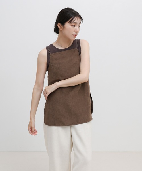 select MOCA(セレクトモカ)の「ピーチスキンドロストデザインキャミソール(キャミソール・レディース・ベージュ/チャコール/ブラウン・FREE)」の7枚目の写真