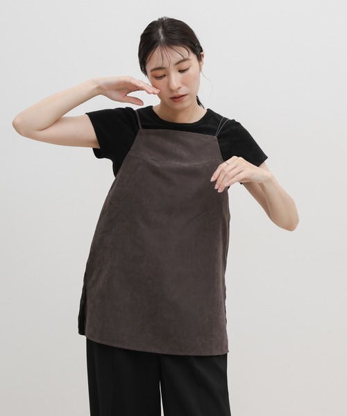 select MOCA(セレクトモカ)の「ピーチスキンドロストデザインキャミソール(キャミソール・レディース・ベージュ/チャコール/ブラウン・FREE)」の18枚目の写真