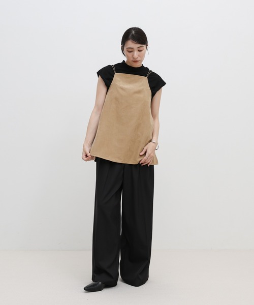 select MOCA(セレクトモカ)の「ピーチスキンドロストデザインキャミソール(キャミソール・レディース・ベージュ/チャコール/ブラウン・FREE)」の21枚目の写真