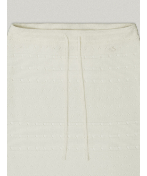 FOLNUA(フォルニュア)の「FRINGE KNIT SKIRT (CREAM)(スカート・レディース・その他・FREE)」の3枚目の写真