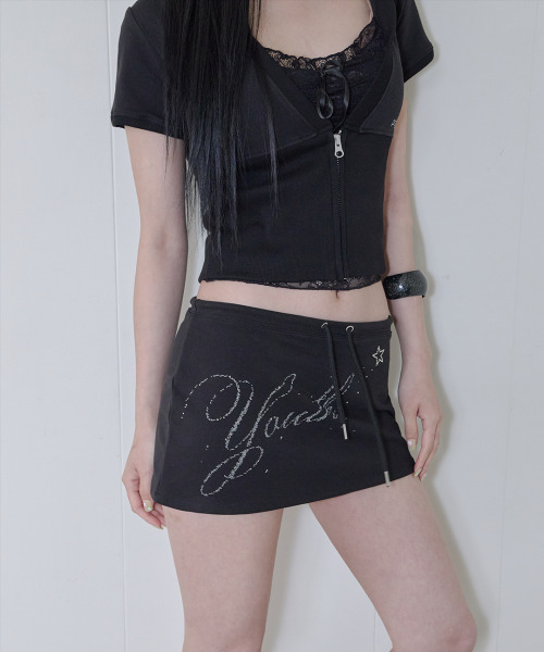 41PRAY（サイルプレイ）の「Youth Graphic Skirt / Black（スカート・レディース・ブラック・OS）」の4枚目の写真
