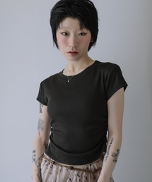サイドギャザーミニTシャツ