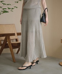 LAULEN | tuck flare knit skirt /タックフレアニットスカート(スカート)