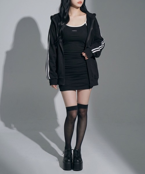 Diable baiser（ディアブルベーゼ）の「キャミワンピ×ゆるパーカーセットアップ（セットアップ・レディース・ブラック/ブラウン・S-M/L～LL）」の21枚目の写真