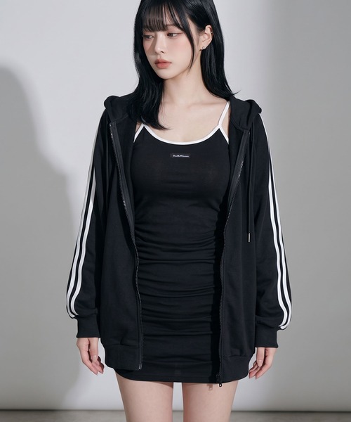 Diable baiser（ディアブルベーゼ）の「キャミワンピ×ゆるパーカーセットアップ（セットアップ・レディース・ブラック/ブラウン・S-M/L～LL）」の22枚目の写真