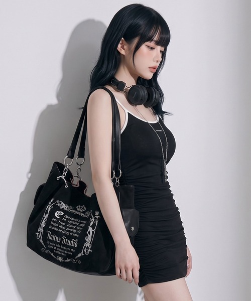 Diable baiser（ディアブルベーゼ）の「キャミワンピ×ゆるパーカーセットアップ（セットアップ・レディース・ブラック/ブラウン・S-M/L～LL）」の12枚目の写真