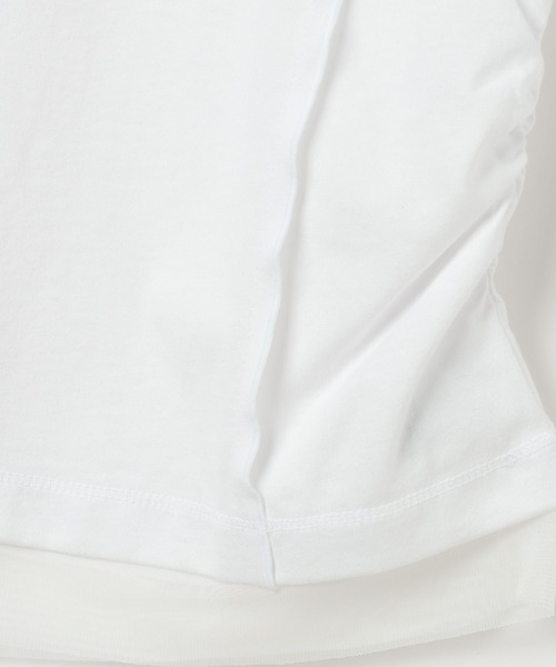 LEPSIM(レプシィム)の「チュール切り替えシャーリングT 687297(Tシャツ/カットソー・レディース・ブラック/ライトイエロー/オフホワイト・FREE)」の11枚目の写真