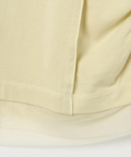 LEPSIM(レプシィム)の「チュール切り替えシャーリングT 687297(Tシャツ/カットソー・レディース・ブラック/ライトイエロー/オフホワイト・FREE)」の5枚目の写真