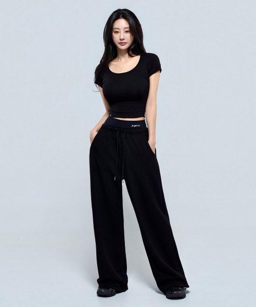 PHYSICAL GARMENTS（フィジカルガーメンツ）の「P5076 ウーマン モーダル シンボル クロップ 半袖[3COLOR]（Tシャツ/カットソー・レディース・ホワイト/チャコール/ブラック・FREE）」の8枚目の写真