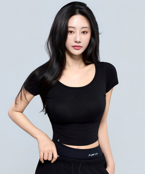 PHYSICAL GARMENTS（フィジカルガーメンツ）の「P5076 ウーマン モーダル シンボル クロップ 半袖[3COLOR]（Tシャツ/カットソー・レディース・ホワイト/チャコール/ブラック・FREE）」の11枚目の写真