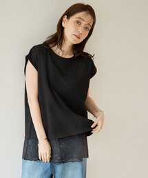 【Noka】後ろレーススリットTシャツ