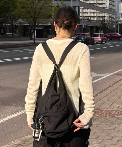 ear PAPILLONNER(イアパピヨネ)の「《Utaha企画》撥水3WAYリュック/ショルダーバッグ(バックパック/リュック・レディース・ブラック・FREE)」の1枚目の写真