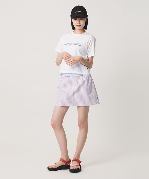 NICE WEATHER（ナイスウェザー）の「＜NICE WEATHER＞Keep Your Balance Tシャツ（Tシャツ/カットソー・レディース・ネイビー/ホワイト/ライトピンク・S/M）」の6枚目の写真