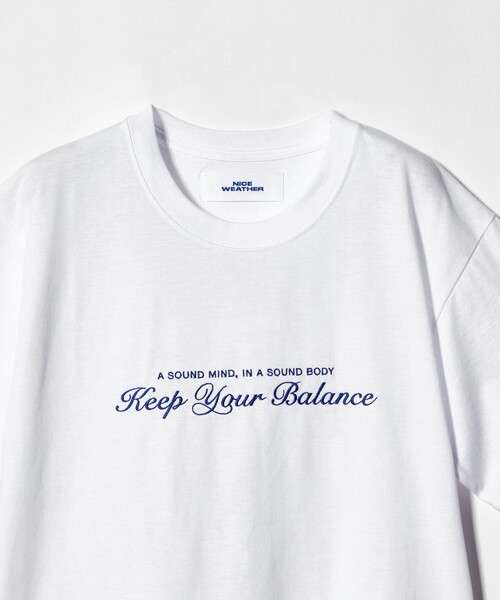 NICE WEATHER（ナイスウェザー）の「＜NICE WEATHER＞Keep Your Balance Tシャツ（Tシャツ/カットソー・レディース・ネイビー/ホワイト/ライトピンク・S/M）」の11枚目の写真