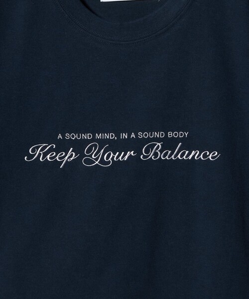 NICE WEATHER（ナイスウェザー）の「＜NICE WEATHER＞Keep Your Balance Tシャツ（Tシャツ/カットソー・レディース・ネイビー/ホワイト/ライトピンク・S/M）」の15枚目の写真