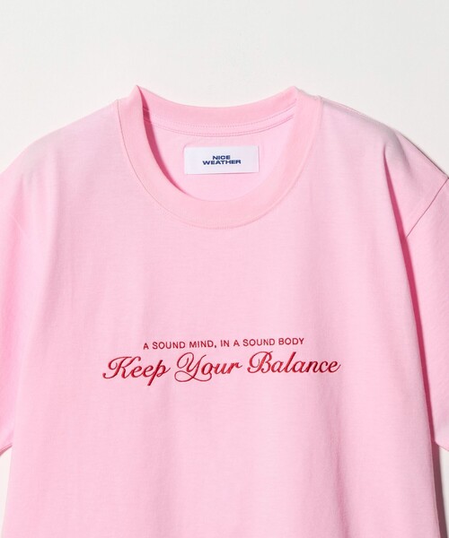 NICE WEATHER（ナイスウェザー）の「＜NICE WEATHER＞Keep Your Balance Tシャツ（Tシャツ/カットソー・レディース・ネイビー/ホワイト/ライトピンク・S/M）」の18枚目の写真