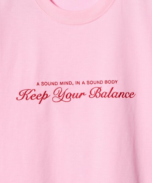 NICE WEATHER（ナイスウェザー）の「＜NICE WEATHER＞Keep Your Balance Tシャツ（Tシャツ/カットソー・レディース・ネイビー/ホワイト/ライトピンク・S/M）」の20枚目の写真
