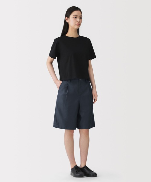 MUJI Labo(ムジラボ)の「〔MUJI Labo〕婦人 和紙混ドビー織り ショートパンツ(その他パンツ・レディース・チャコールグレー/ダークネイビー・S/M/L/XL)」の2枚目の写真