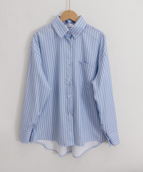 Miniministore(ミニミニストア)の「ストライプ 長袖シャツブラウスレディース(シャツ/ブラウス・レディース・ブルー/ピンク・M/L)」の19枚目の写真