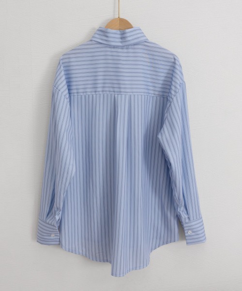 Miniministore(ミニミニストア)の「ストライプ 長袖シャツブラウスレディース(シャツ/ブラウス・レディース・ブルー/ピンク・M/L)」の20枚目の写真