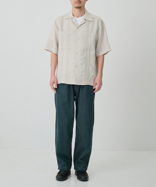 CITY TOKYO(シティトウキョウ)の「【CITY TOKYO/シティートーキョー】Linen cuba shirt(シャツ/ブラウス・メンズ・アイボリー/カーキ・2/1)」の5枚目の写真