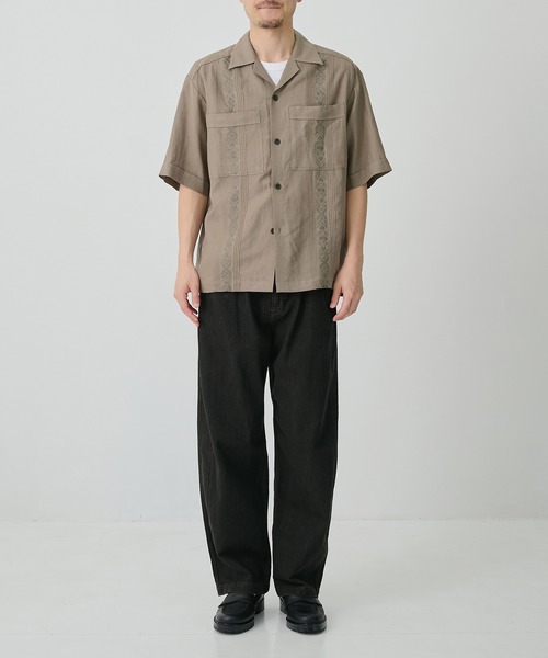 CITY TOKYO(シティトウキョウ)の「【CITY TOKYO/シティートーキョー】Linen cuba shirt(シャツ/ブラウス・メンズ・アイボリー/カーキ・2/1)」の12枚目の写真