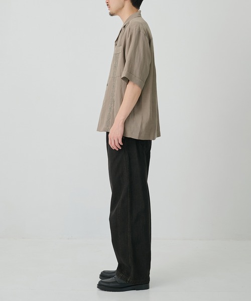 CITY TOKYO(シティトウキョウ)の「【CITY TOKYO/シティートーキョー】Linen cuba shirt(シャツ/ブラウス・メンズ・アイボリー/カーキ・2/1)」の13枚目の写真