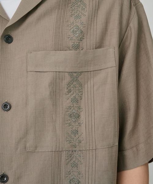 CITY TOKYO(シティトウキョウ)の「【CITY TOKYO/シティートーキョー】Linen cuba shirt(シャツ/ブラウス・メンズ・アイボリー/カーキ・2/1)」の16枚目の写真