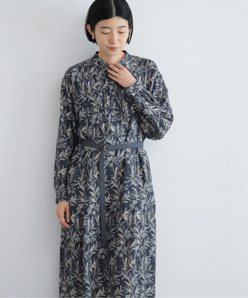 NOMBRE IMPAIR(ノンブルアンペール)の「オータムフォレストプリント ベルト付きワンピース(ワンピース・レディース・ネイビー/カーキ・FREE)」の15枚目の写真