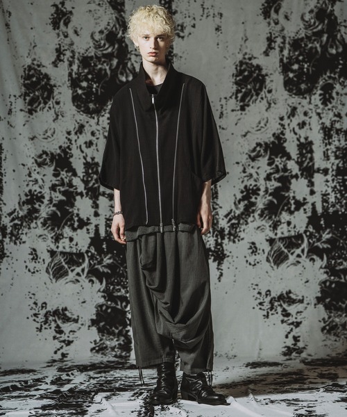 NO ID.（ノーアイディ）の「【NO ID.】Off Turtle W-ZIP 3WAY Blazer / オフタートル ダブルジップ 3ウェイ ブレザー（テーラードジャケット・メンズ・グレー/ブラック・ONE SIZE）」の6枚目の写真