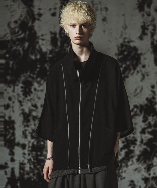 NO ID.（ノーアイディ）の「【NO ID.】Off Turtle W-ZIP 3WAY Blazer / オフタートル ダブルジップ 3ウェイ ブレザー（テーラードジャケット・メンズ・グレー/ブラック・ONE SIZE）」の3枚目の写真