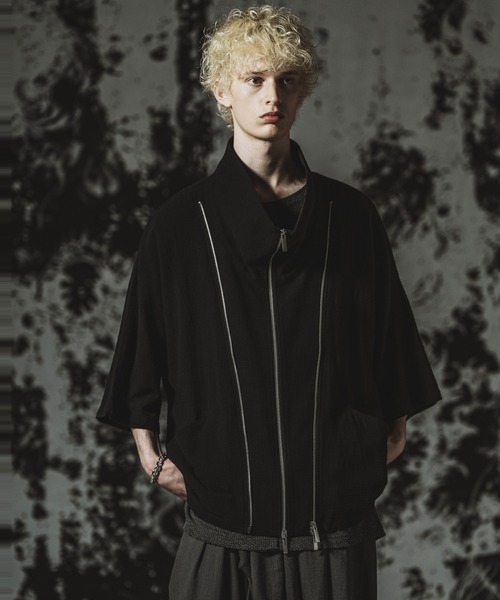 NO ID.（ノーアイディ）の「【NO ID.】Off Turtle W-ZIP 3WAY Blazer / オフタートル ダブルジップ 3ウェイ ブレザー（テーラードジャケット・メンズ・グレー/ブラック・ONE SIZE）」の4枚目の写真