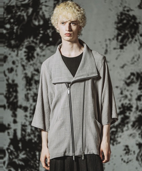 NO ID.（ノーアイディ）の「【NO ID.】Off Turtle W-ZIP 3WAY Blazer / オフタートル ダブルジップ 3ウェイ ブレザー（テーラードジャケット・メンズ・グレー/ブラック・ONE SIZE）」の20枚目の写真