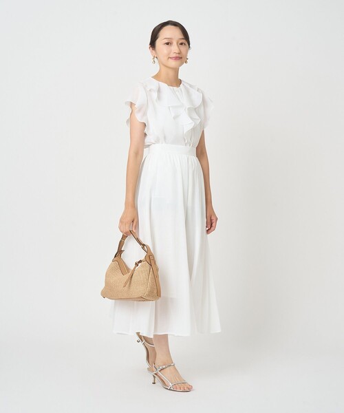 ANAYI(アナイ)の「シアースラブマチフレア スカート〈セットアップ対応商品〉(スカート・レディース・ブラック/ホワイト/ピンク・38/36)」の5枚目の写真
