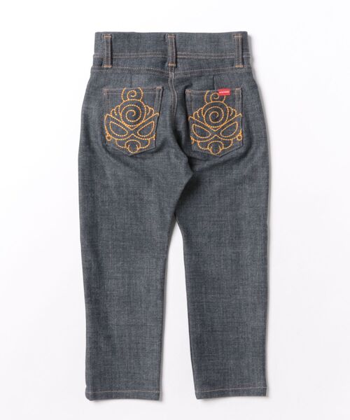 HYSTERIC MINI（ヒステリックミニ）の「ハイテンションストレッチ DENIMプリント スキニーパンツ（その他パンツ・キッズ・インディゴブルー・100/110）」の2枚目の写真