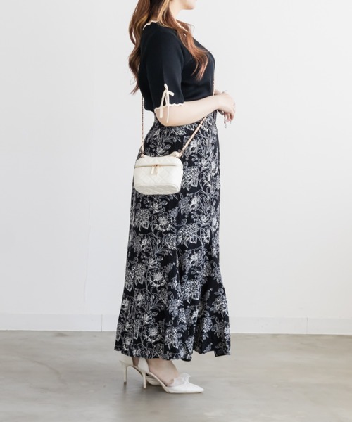 CLETTE（クレット）の「CLETTEオリジナルバイカラースカラップヘムリボンニット（ニット/セーター・レディース・ブラック/グリーン/チャコールグレー・4L/LL/3L）」の20枚目の写真