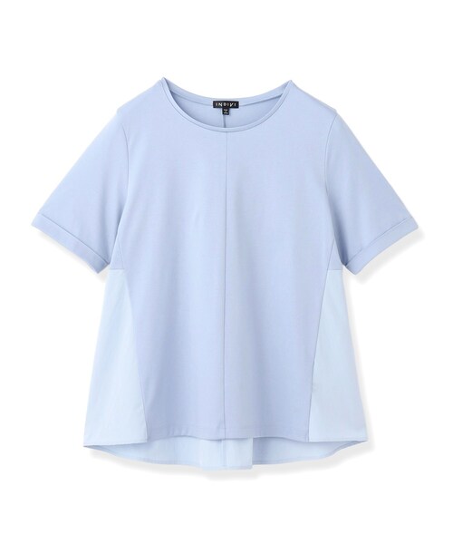 INDIVI（インディヴィ）の「【バックシャン】異素材ドッキングプルオーバー（Tシャツ/カットソー・レディース・ホワイト系7/オフホワイト/ブラック/サックスブルー・38/15 /13/34/05）」の21枚目の写真