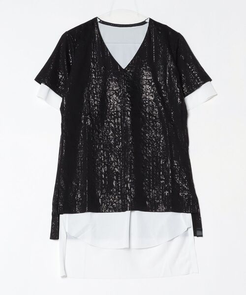kiryuyrik(キリュウキリュウ)の「LayeredT-Shirt(Tシャツ/カットソー・メンズ・ブラック×ホワイト/ブラック・SMALL/MEDIUM)」の1枚目の写真