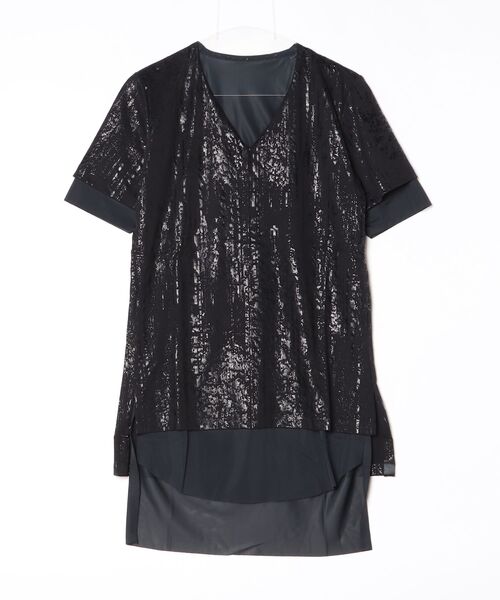 kiryuyrik(キリュウキリュウ)の「LayeredT-Shirt(Tシャツ/カットソー・メンズ・ブラック×ホワイト/ブラック・SMALL/MEDIUM)」の2枚目の写真