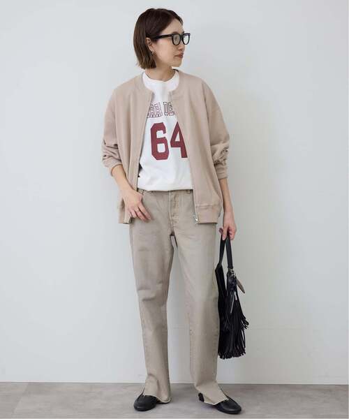 SLOBE IENA(スローブイエナ)の「《WEB限定/追加》ダブルZIP クルーネックカーディガン(カーディガン/ボレロ・レディース・チャコールグレー/グリーン/ベージュ/ブラック・FREE)」の15枚目の写真