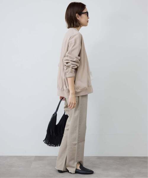 SLOBE IENA(スローブイエナ)の「《WEB限定/追加》ダブルZIP クルーネックカーディガン(カーディガン/ボレロ・レディース・チャコールグレー/グリーン/ベージュ/ブラック・FREE)」の17枚目の写真
